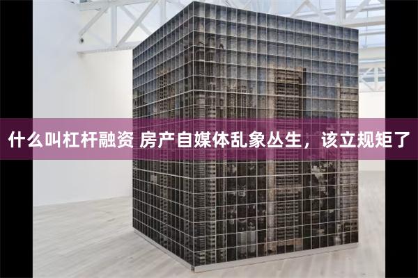 什么叫杠杆融资 房产自媒体乱象丛生，该立规矩了
