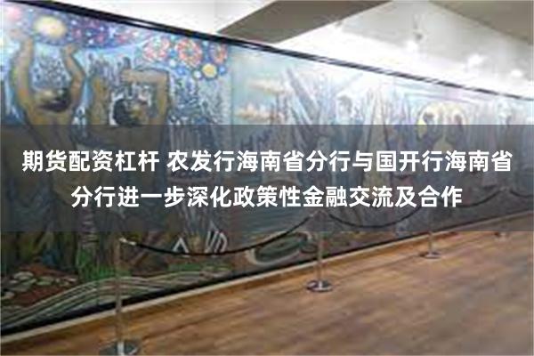 期货配资杠杆 农发行海南省分行与国开行海南省分行进一步深化政策性金融交流及合作
