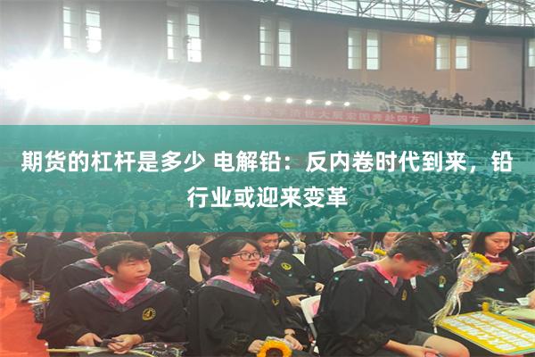 期货的杠杆是多少 电解铅：反内卷时代到来，铅行业或迎来变革